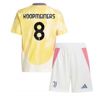 Juventus Teun Koopmeiners #8 Koszulka Wyjazdowa dzieci 2024-25 Krótki Rękaw (+ krótkie spodenki)